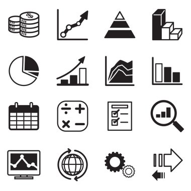 Diyagram ve grafik simgeler vektör çizim simgesi ayarla