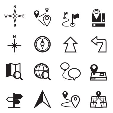 Vektör çizim gezinti Icons set