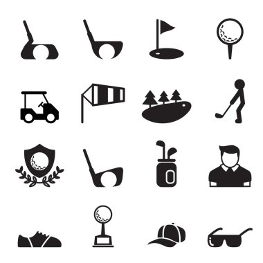 vektör çizim Golf Icon set