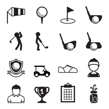vektör çizim Golf Icon set