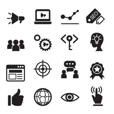 Internet pazarlama Icon set