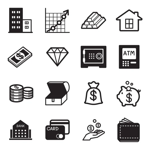 Icone del bene Set vettoriale illustrazione Simbolo — Vettoriale Stock
