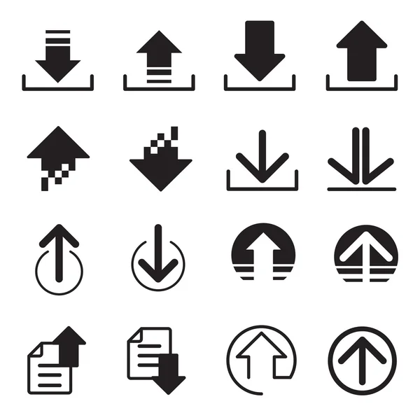 Download-Symbole hochladen — Stockvektor