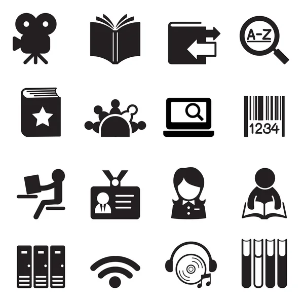 Icone della biblioteca Simbolo illustrazione vettoriale 2 — Vettoriale Stock