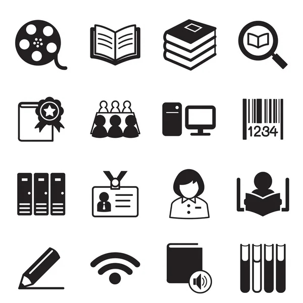 Ícones da biblioteca Símbolo da ilustração vetorial —  Vetores de Stock