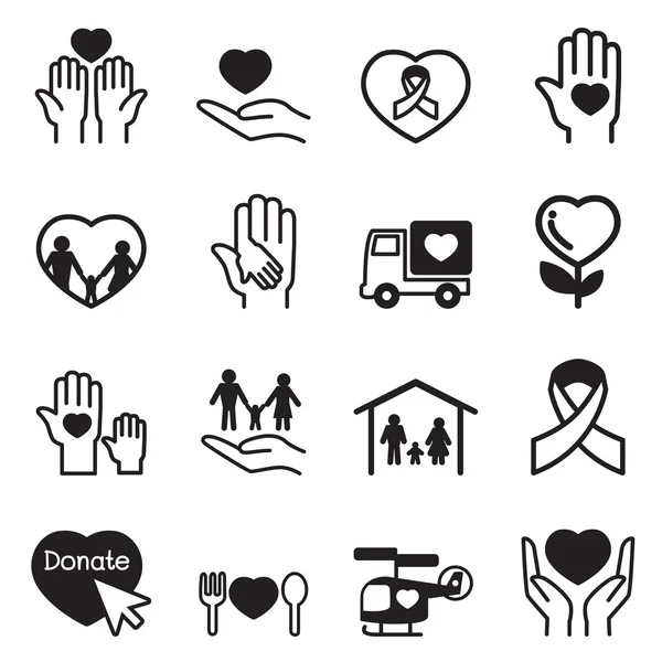Vektör çizim sadaka Icons set