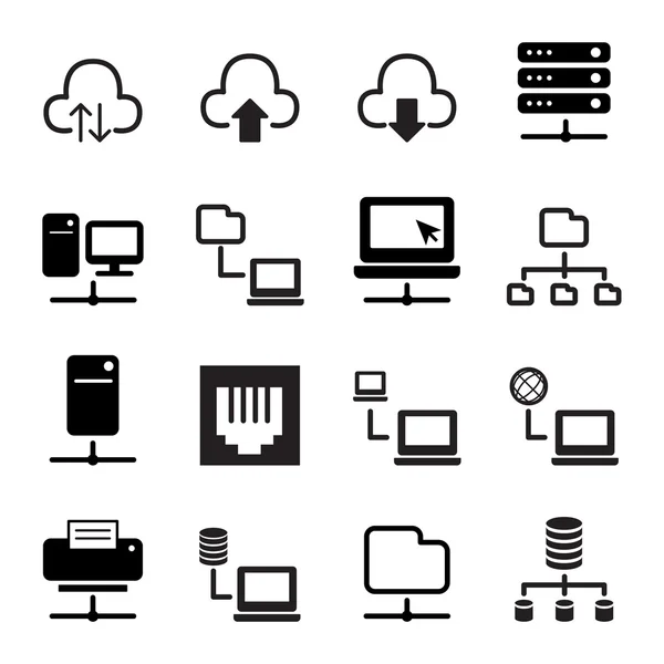 Icônes de serveur Illustration vectorielle — Image vectorielle