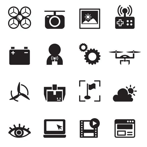 Fundamentele Drone iconen vectorillustratie. — Stockvector