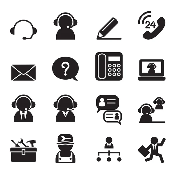 Customer Service and Support icon set — Stock Vector