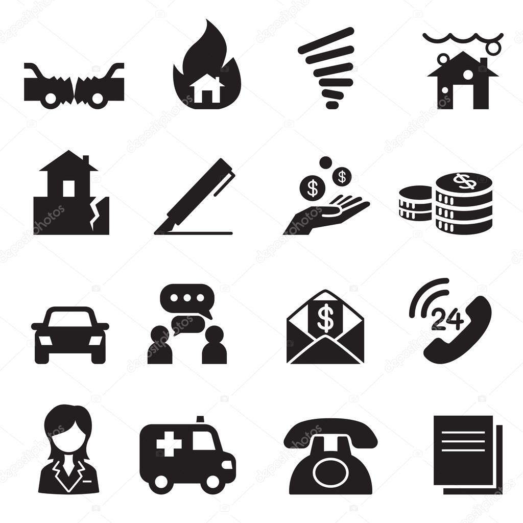 Insurance Icons Vector Illustration Symbol Set3