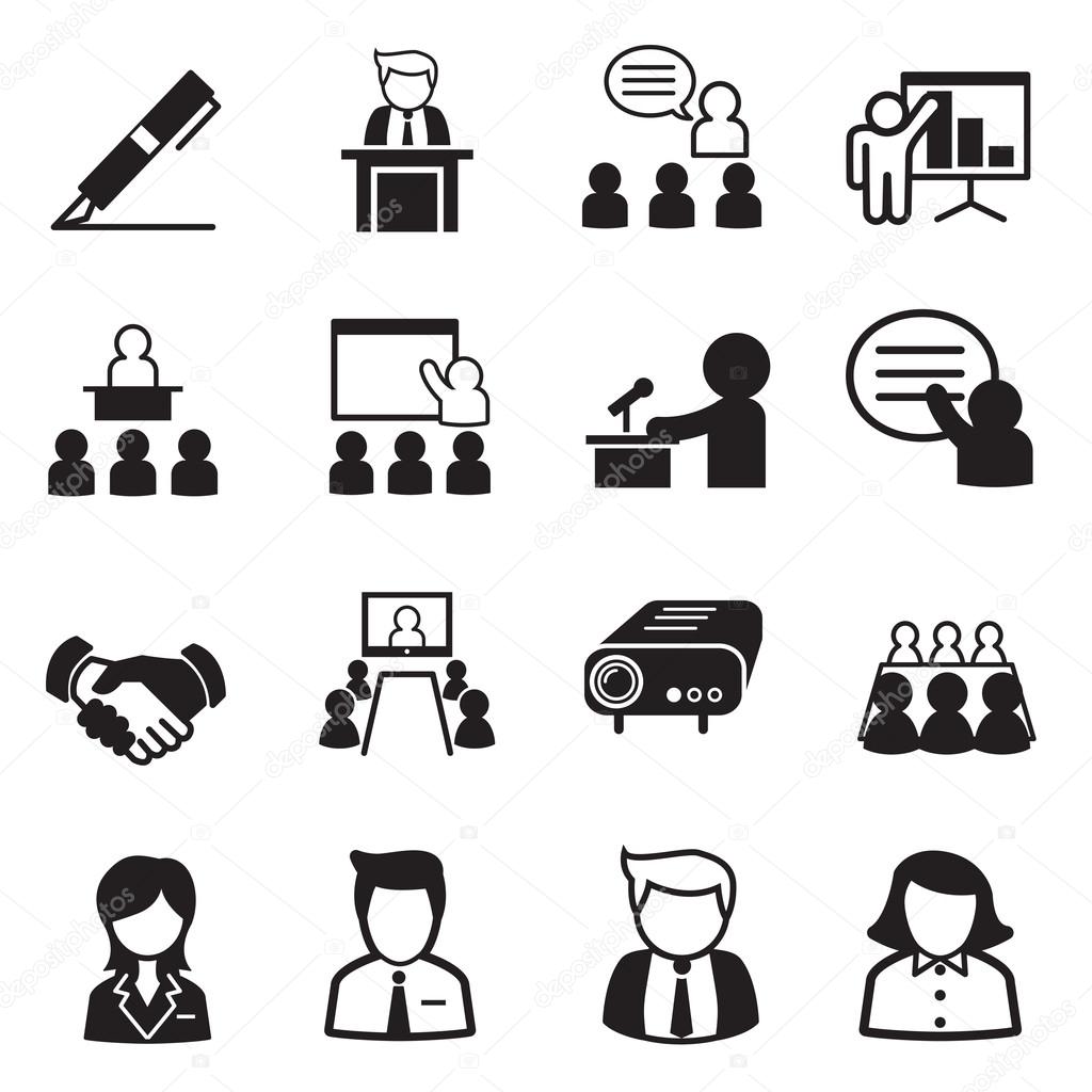 business management icons Vector illustration