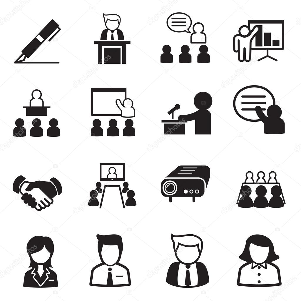 Business management icons Vector illustration