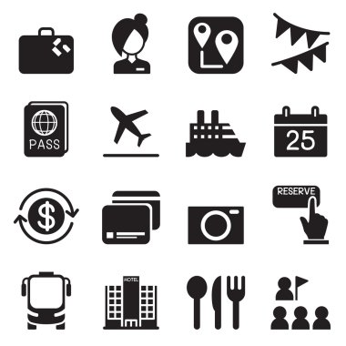 Vektör çizim turizm Icons set