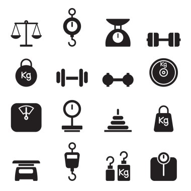 vektör çizim ağırlık Icons set