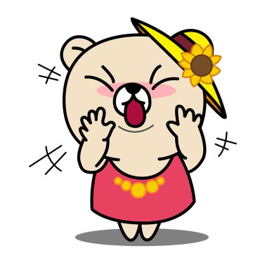 Bears'in oynuyor. Vektör çizim karikatür