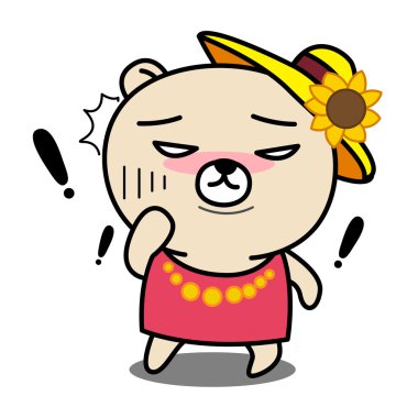 Ayı sürpriz vektör çizim karikatür