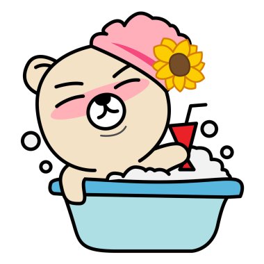 Çizgi film ayı banyo