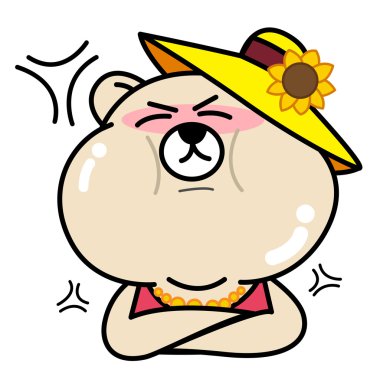 Kızgın ayı çizgi film illüstrasyon