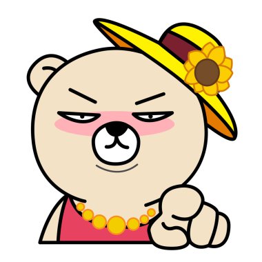 Çizgi film ayı noktada 