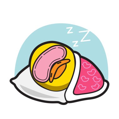 Uyku çizgi film vektör Set 93 ördek