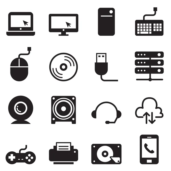 Computer & Accessories Icons set Vector illustration — Stock Vector