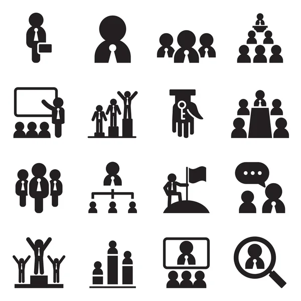 Iconos de equipo de negocios set vector ilustración — Archivo Imágenes Vectoriales