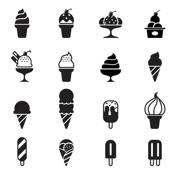 Iconos icecream set vector ilustración — Archivo Imágenes Vectoriales