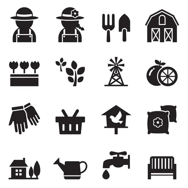 Farming icons set vector illustration — Stock Vector