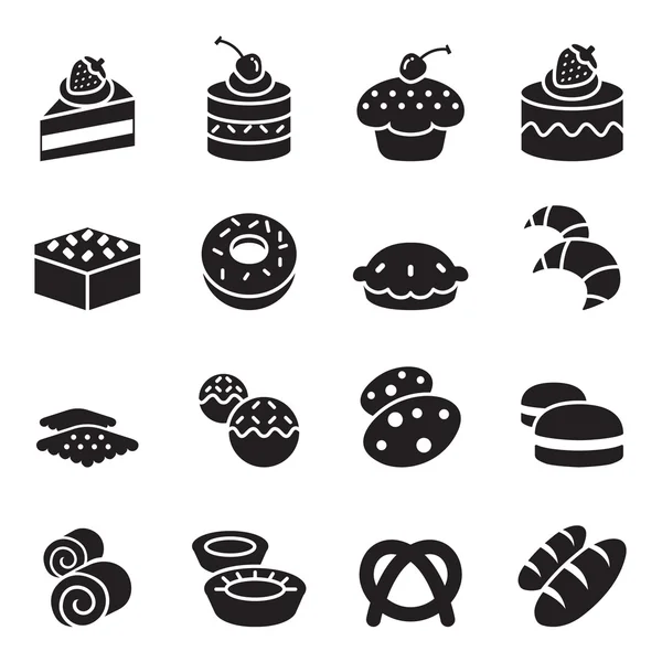 Bakery icons set vector illustration — Stock Vector