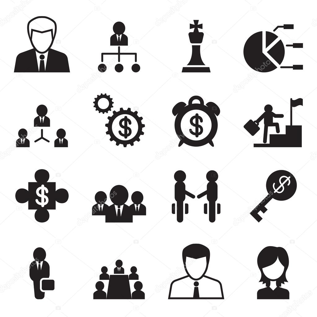 Business Management & Human resource icons set