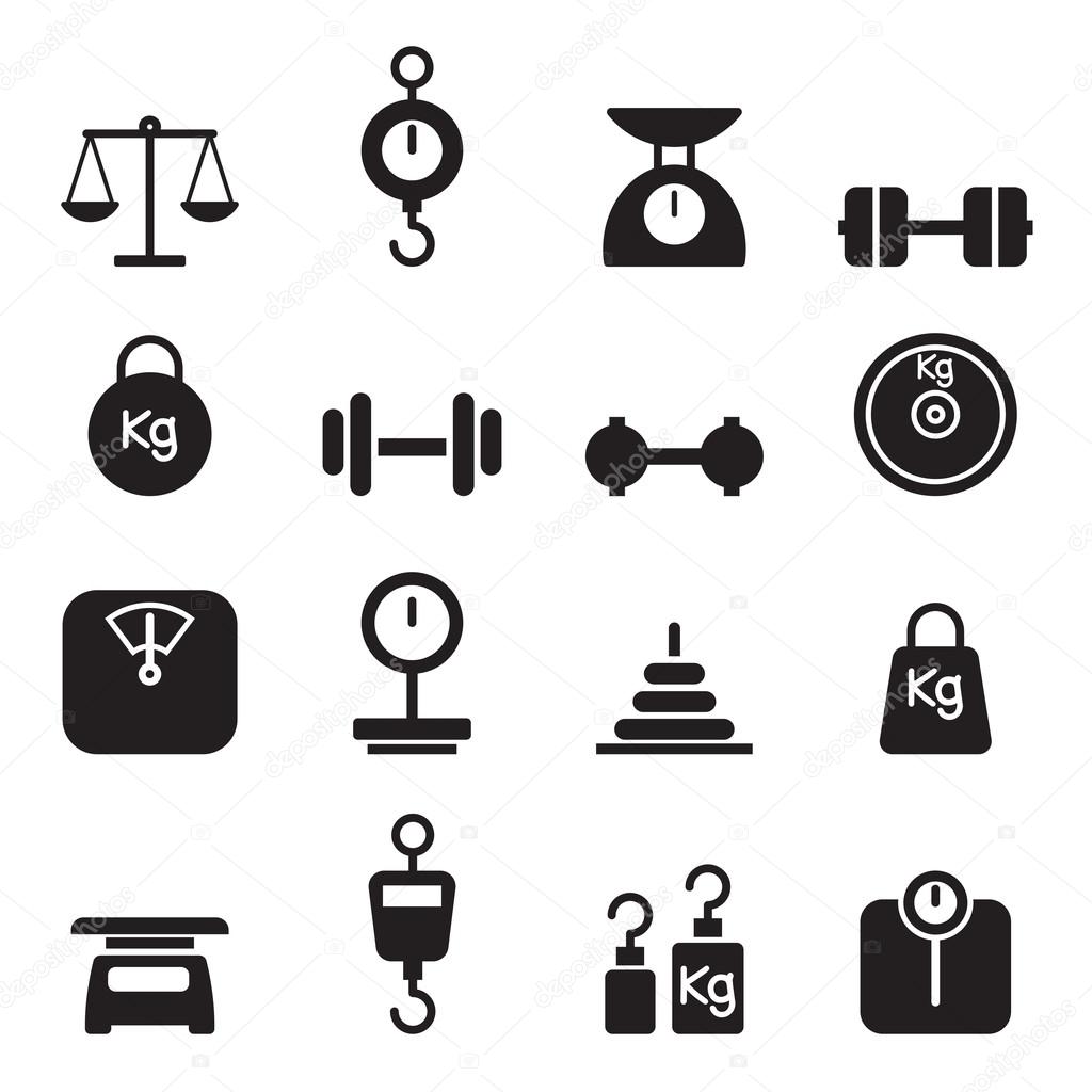 weight icons set vector illustration