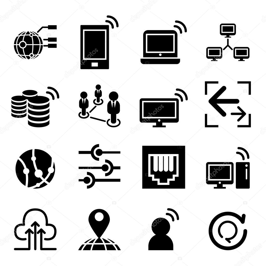 Computer Network idea concept info graphic icon