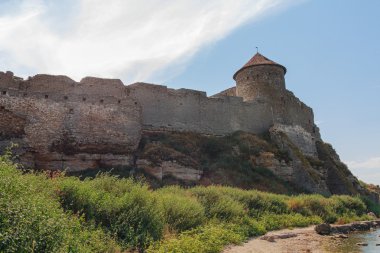 Eski bir kale kule. Belgorod-Dniester, Ukrayna