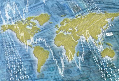 Kart ve dolar iş arka plan 