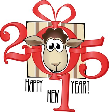 2015 yılı sembolü. Sevimli kuzu