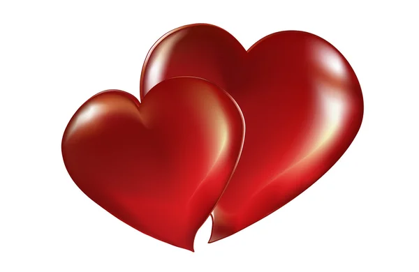 To elskende hjerte. Vektorillustration – Stock-vektor