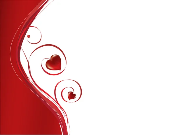 Fond des cœurs rouges. Illustration vectorielle — Image vectorielle