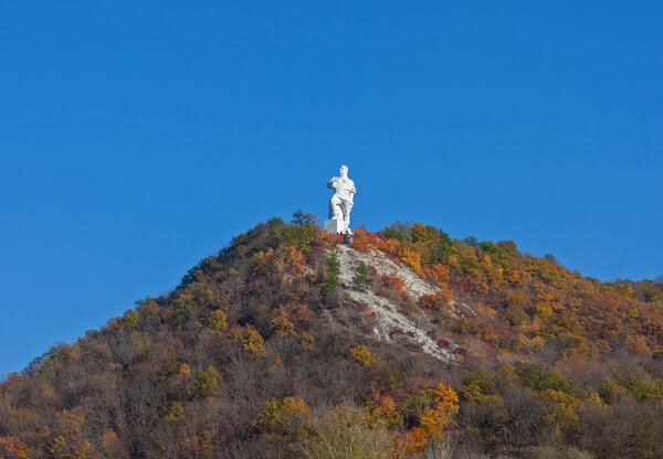 Monument to the revolutionary Artem. Cubist. Svyatogorsk, Ukrain