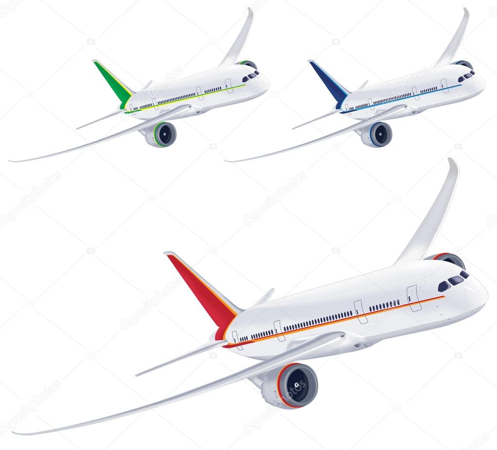 Airplane isolated on white background. Vector illustration