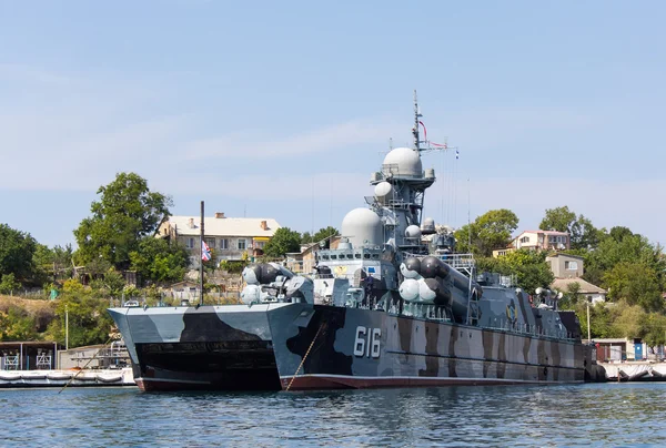 Ukraine Sevastopol September 2011 Russian Ship Missile Weapons Hovercraft Samum — Stock Photo, Image
