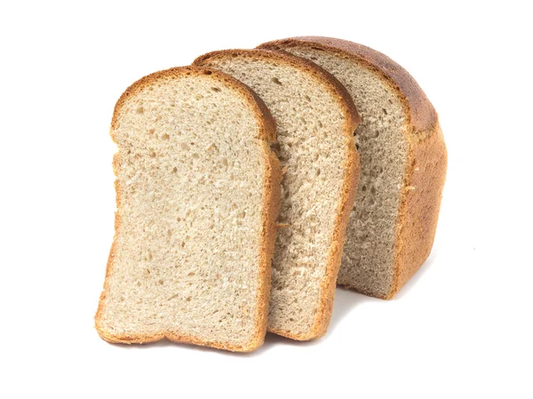 Vekni kenyeret egy zár-megjelöl. elszigetelt fehér background — Stock Fotó