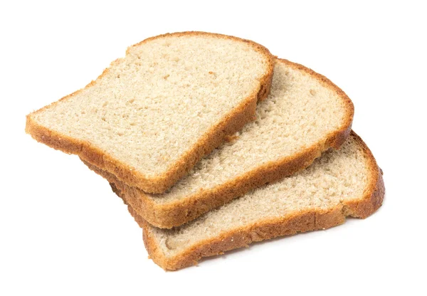 Skivat bröd närbild. isolerad på vit bakgrund — Stockfoto