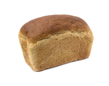 Somun ekmek yakın çekim. Beyaz arka plan üzerinde izole