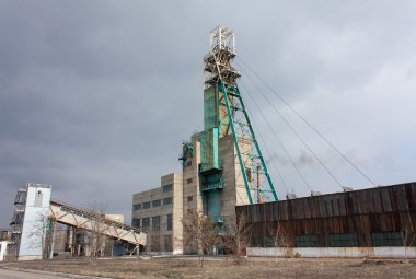Şapkalar kömür madeni. Ukrayna