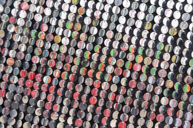 Silver sequin wall with sparkling reflections. festive. Colorful backdrop