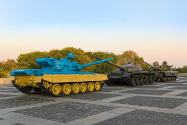 Sarı-Mavi tank savaş Müzesi Kiev bölgesinde