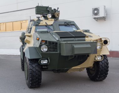 Kiev, Ukraine - September 22, 2015: Ukrainian-made armored car Dozor-B clipart