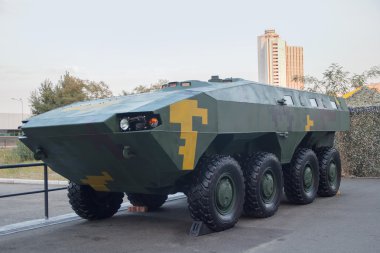 Kiev, Ukrayna - 22 Eylül 2015: Zırhlı Ukrayna kökenli