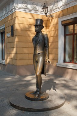 Büyük Rus şair Alexander Pushkin anıt. Odessa, Ukrayna