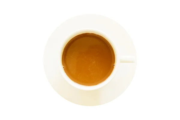 Café en una taza aislada sobre blanco . — Foto de Stock